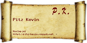 Pitz Kevin névjegykártya